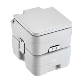 VEVOR Portable Toilet for Camping, Porta Potty with Carry Bag, 5.3 Gal Waste Tank & 3.2 Gal Flush Tank, Push-Button Pressurized Flush Commode, Leak-pr