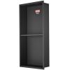 VEVOR 13"x25" No Tile Shower Niche 304 Stainless Steel, Wall-Inserted Niche Recessed Double Shelves, Sealed Waterproof Rust-Resistant Easy Cleaning Mo