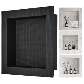VEVOR Shower Niche Ready for Tile 16" x 16", Single Shelf Organizer, Square Corners Wall-inserted Niche Recessed, Sealed Protection Modern Soap Storag