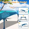 10x10FT Beach Canopy Tent Sun Shelter UPF50+ UV Protection Outdoor Beach Sun Shade with Sandbag Foldable Poles Carry Bag for Camping Trip Fishing Picn