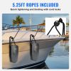 VEVOR Boat Fenders, 8.6" x 16" Boat Bumpers for Docking, Marine EVA Boat Dock Fender Bumper with Ropes, Cord Locks and Storage Bag, No Inflation Requi