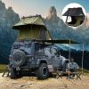 Roll over image to zoom in Adventurer Plus Rooftop Tent Hardshell with Side Awning, Air Conditioner Outlet with Bracket, &Replaceable Rain Flies, Truc
