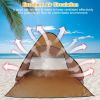 Pop Up Beach Tent Shade Shelter Anti-UV Automatic Pop Up Waterproof Tent Canopy for 2/3 Man with Net Window Storage Bag